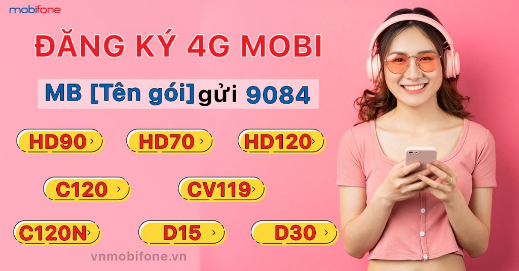 Cú pháp đăng ký gói 4G MobiFone