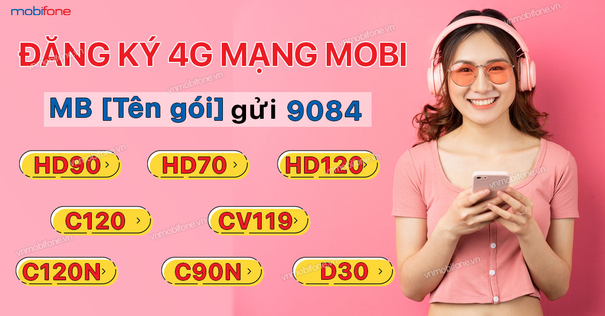 Cú pháp đăg ký gói 4G mạng mobi Mạng MobiFone