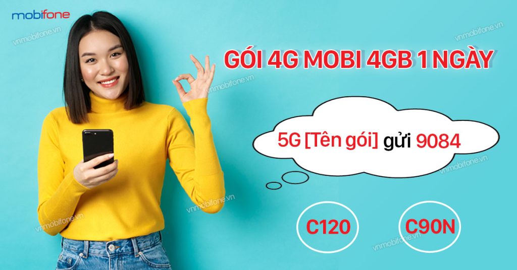 Gói 4G Mobi 4GB 1 Ngày