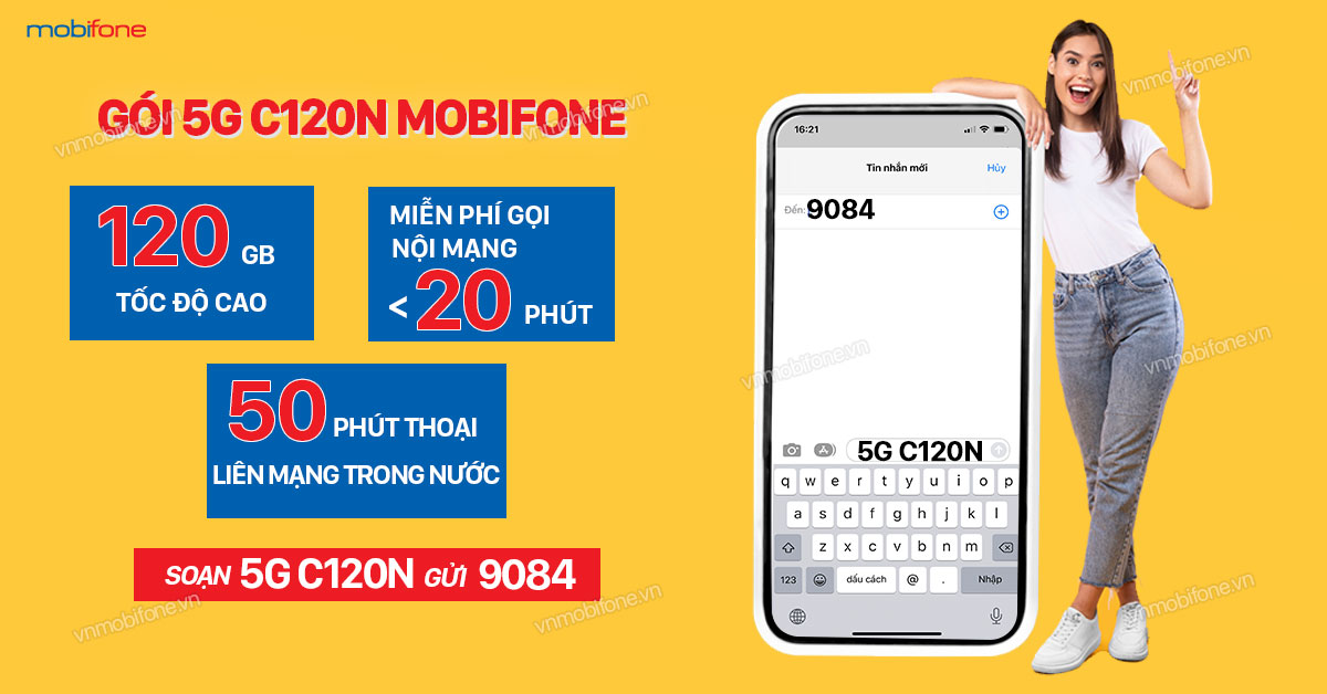 Gói 5G C120N MobiFone 