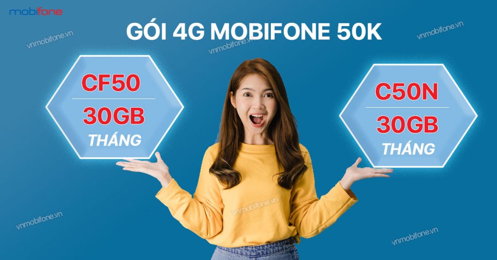 Gói 4G MobiFone 50K
