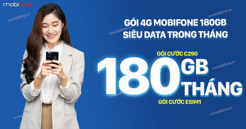 Gói 4G MobiFone 180GB Tháng